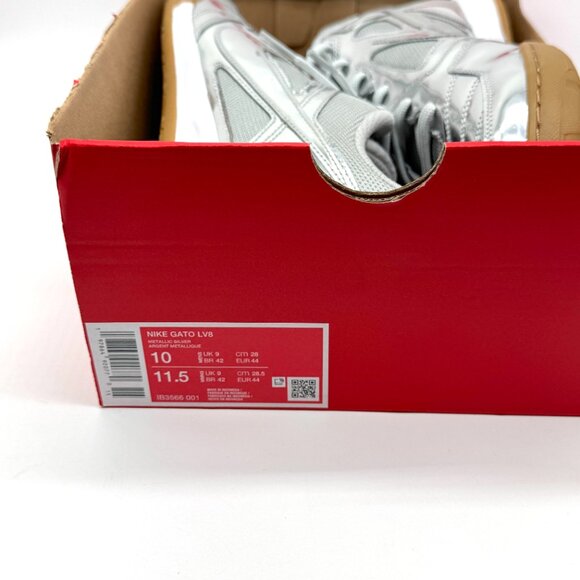 Nike Mens Gato LV8 Metallic Silver Shoes Sz 10 New IB3566-001